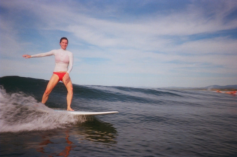 Badger Rebecca Hamilton Surfing in Mexico