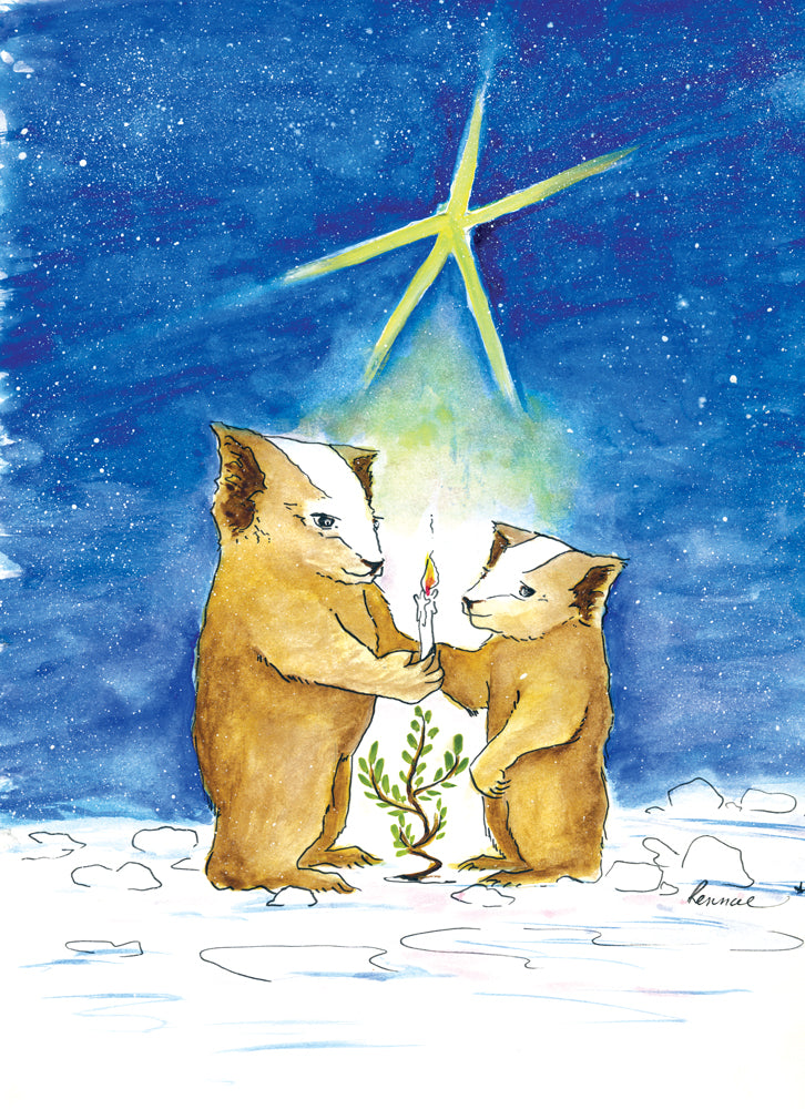 badgers and a tree
