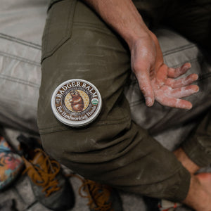 badger balm hand moisturizer rock climbing