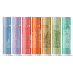 organic lip balm 7 pack back of tubes