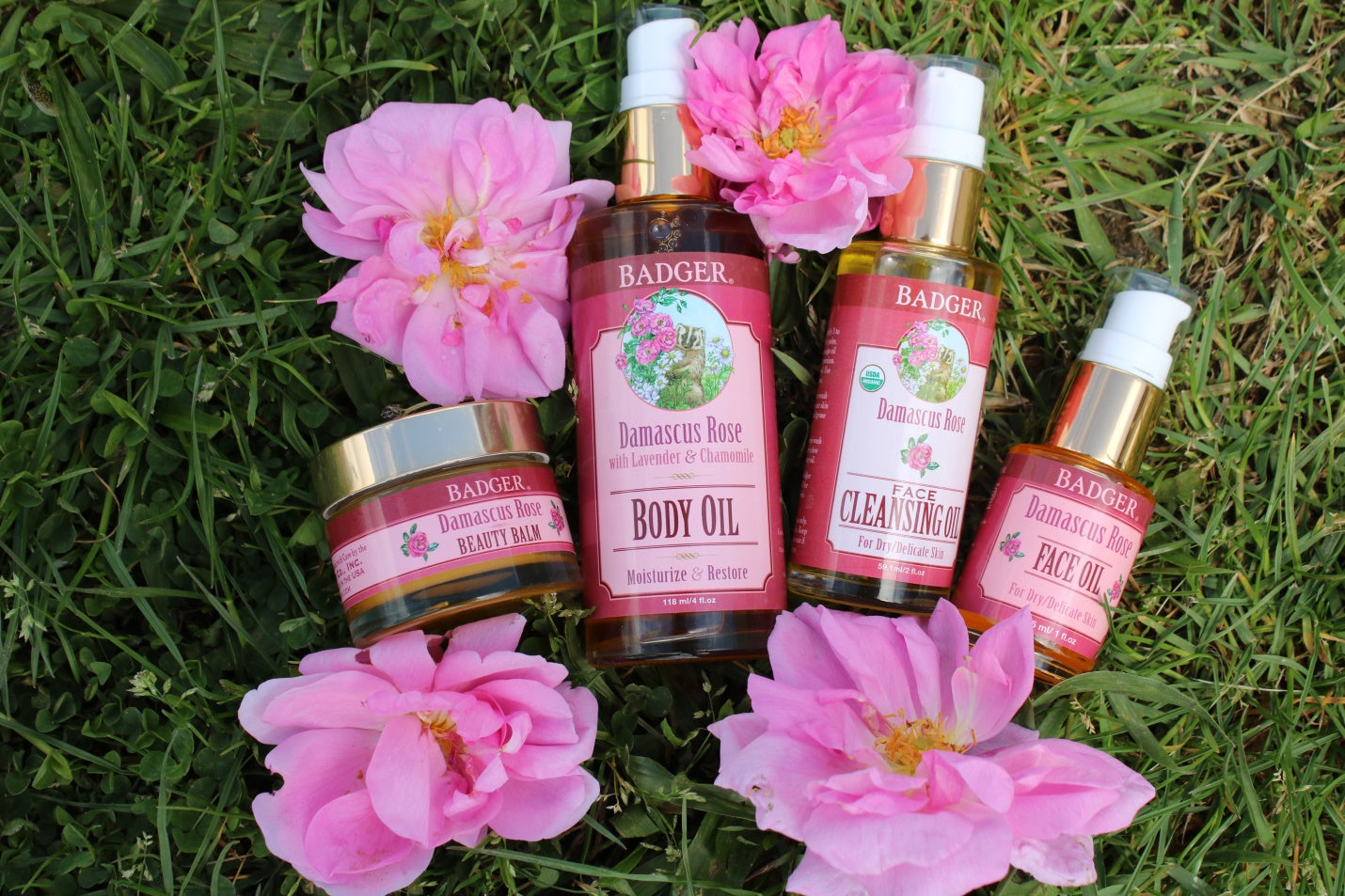 Badger Damascus Rose Beauty Products
