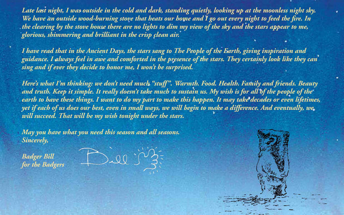 A Special Message from Badger Bill