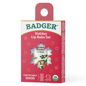 organic lip balm holiday 3 pack red box angled