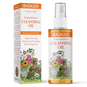 organic seabuckthorn face cleansing oil bottle box